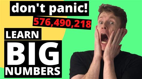 Learn Big Numbers In English Count To A Million Youtube