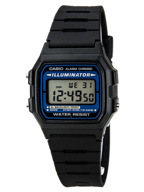 Casio F105w 1a Mens Black Casual Classic Alarm Chrono Illuminator Digital Watch