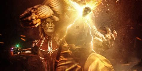 Captain Marvel Kills Thanos On Avengers 4 Fan Poster Marvel