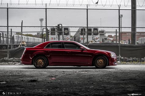 Bloody Red Chrysler 300 Srt On Bronze Avant Garde Rims — Gallery