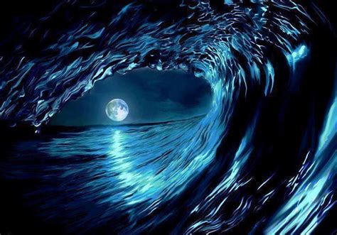 Very Good Pic Of A Wave At Night Waves Ocean Waves Ocean