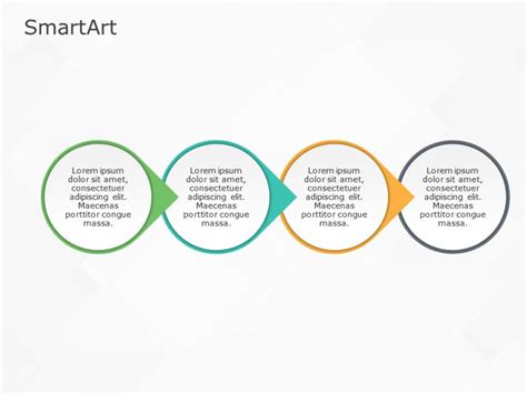 Smartart Process Circle 4 Steps Slideuplift