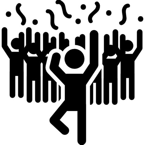 Man In A Party Dancing With People Free Vector Icons Designed By