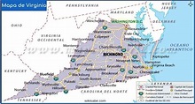 Todas las ciudades de VIRGINIA | [Lista completa + mapa]