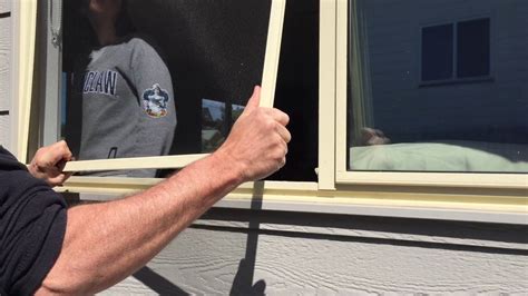 How to remove window screens that won't come out! HOW TO remove and reinstall fly wire window screens - YouTube