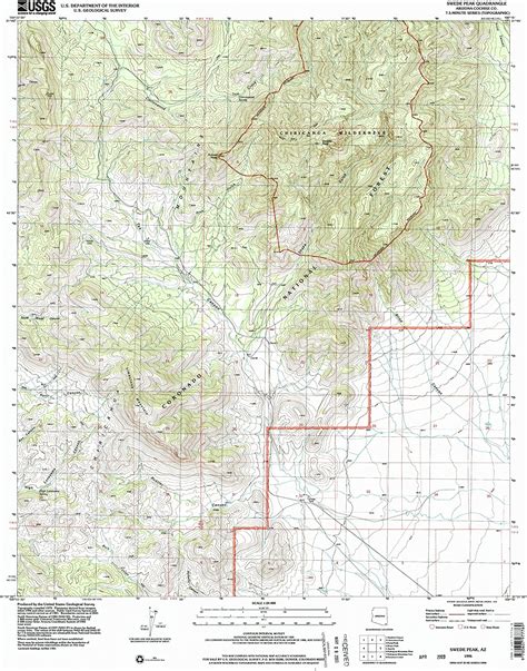 Yellowmaps Swede Peak Az Topo Map 124000 Scale 75 X 7