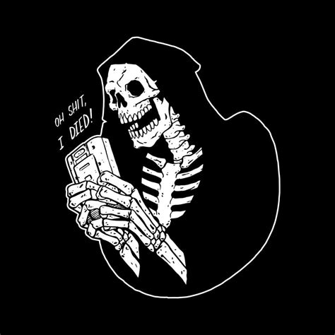 Oh Shit I Died Mens T Shirt By Beebosloth Skeleton Drawings