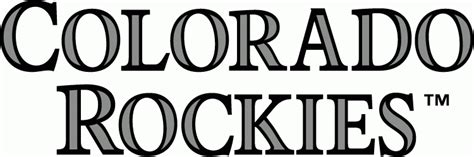 Colorado Rockies Logo Wordmark Logo National League Nl Chris