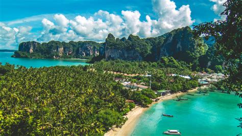 Tropical Paradise Koh Phi Phi Island Railay Beach Krabi Province Thailand Photo Wallpaper Hd