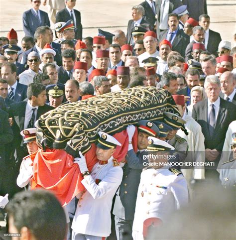 The Coffin Of King Hassan Ii Of Morocco Is Carried Into The Mausoleum News Photo Getty Images