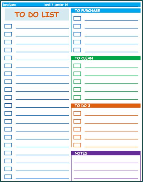 You'll begin to see how powerful a to do list is when you consider the various strategies you can incorporate in one. 》Free Printable To Do List Template | Bogiolo