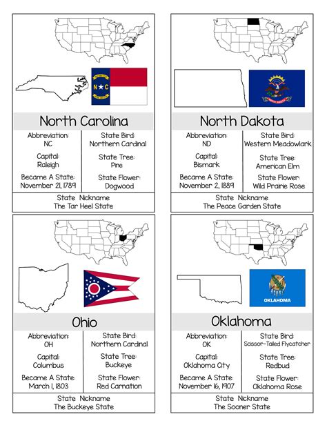 50 States Facts Cards As They Grow Up In 2020 Geography Lessons