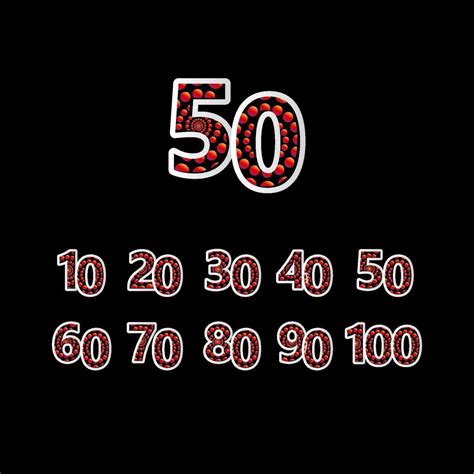 50 Anniversary Celebration Bubble Red Number Vector Template Design