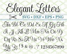 ELEGANT SCRIPT SVG FONT-Cricut & Silhouette Files SVG DXF EPS PNG ...