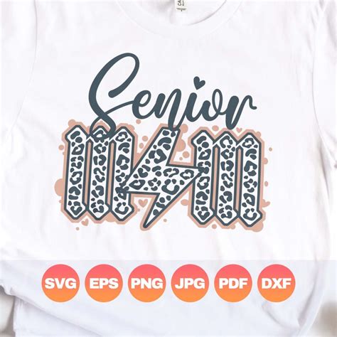 Senior Mom 2023 Svg Leopard Print Svg Graduation Mom Shirt Etsy Hong Kong