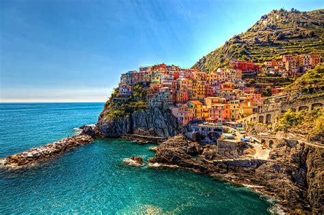 Hd Wallpaper Italy Landscape City House Building Colorful Water