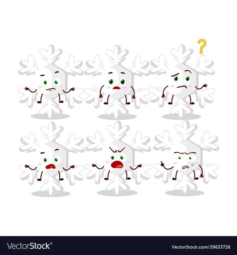 Cartoon Character Of Snowflakes With What Vector Image