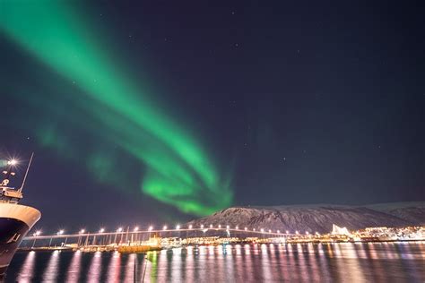 Hd Wallpaper Norway Tromsø Northern Lights Nordlicht Polarlicht