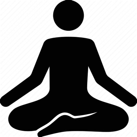 Lotus Meditate Meditating Meditation Position Yoga Zen Icon