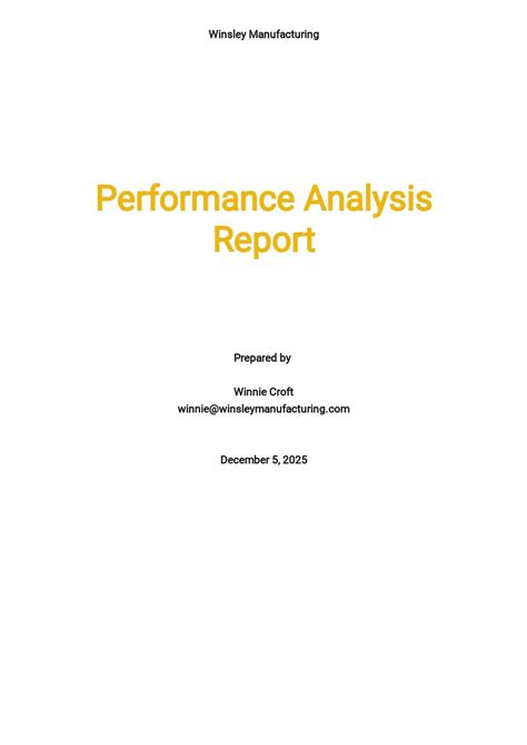Free Performance Report Templates Edit And Download