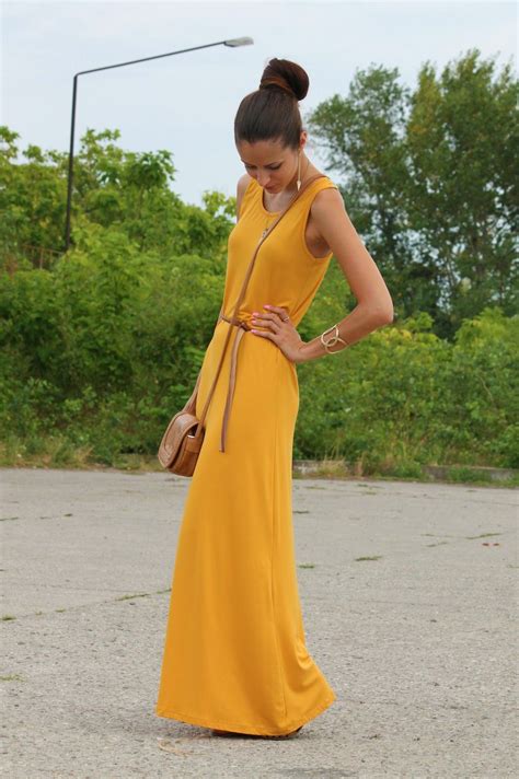 Yellow Maxi Yellow Maxi Dress Mustard Colored Dress