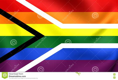 gay flag of south africa stock illustration illustration of three 80682861