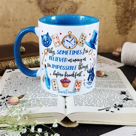 Alice In Wonderland Mug Ts For Book Lovers The Cheshire Etsy