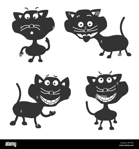 Funny Black Cats Stock Vector Image And Art Alamy