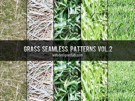 Grass Seamless Patterns Vol 2 Webdesigner Lab