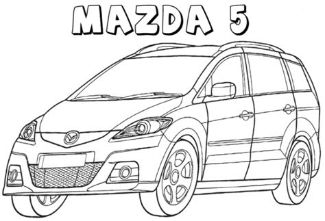 Kolorowanka Mazda Rodzinne Auto Do Druku I Online