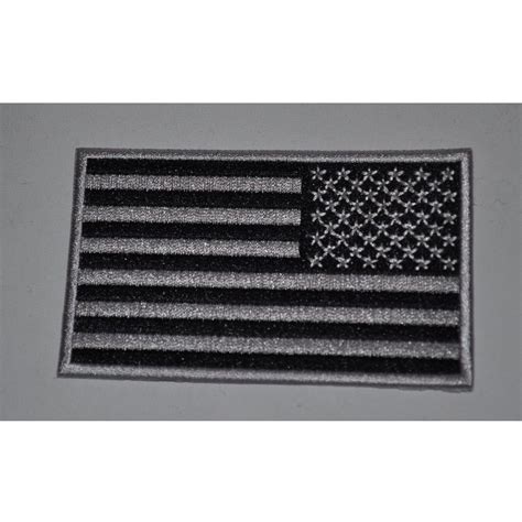 Elegant Black And Silver American Flag Patch Positive Quotes