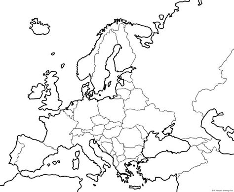 Political Map Of Europe For Printing Drawing Ofeu