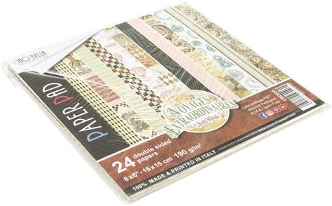 Ciao Bella Double Sided Paper Pack 90lb 6x6 24pkg Voyages