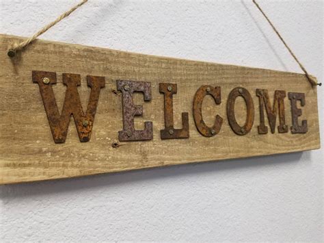 Rustic Welcome Sign Rustic Welcome Sign Porch Vintage Welcome Sign