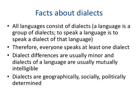 Language Dialect And Varieties
