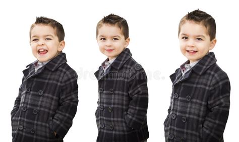 Cute Mixed Race Boy Portrait Variety White Stock Photos Free