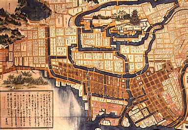1855 edo period japanese kawaraban map of edo (great ansei earthquake) $825.00. Map of Edo, 1630s