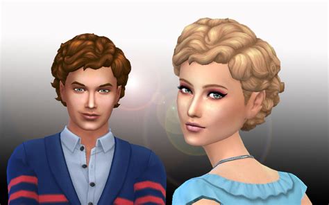 Mystufforigin Medium Curly Hair Conversion ~ Sims 4 Hairs