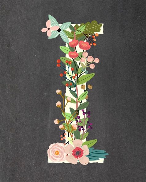 Woodland Alphabet Mom Planner Watercolor Flower Art Floral Letters