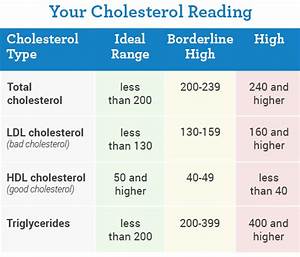 Your Cholesterol Reading Your Total Cholesterol Is Ideal At Less Than