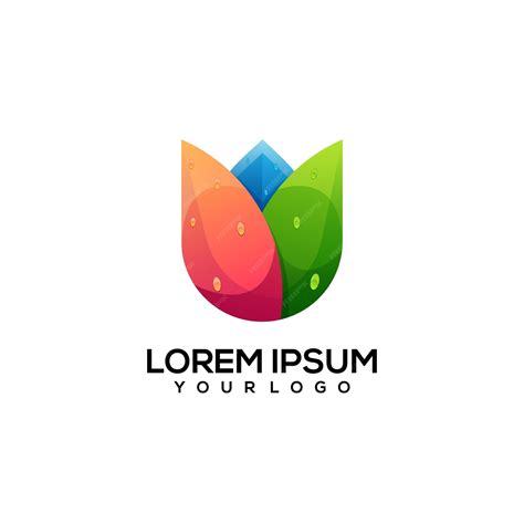 Ilustración Colorida Del Logo De Tulipán Vector Premium