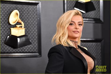 Bebe Rexha Stuns In Black And Silver Chainlink Top At Grammys 2020