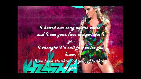 Kesha Thinking Of You Lyrics Youtube