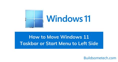 How To Move Windows 11 Taskbar To Left Side Start Menu