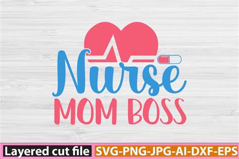 Nurse Mom Boss Svg Graphic By Sa Crafts · Creative Fabrica