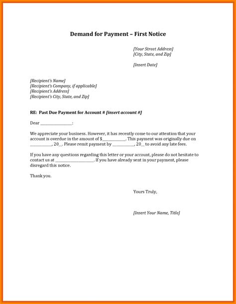 Get Our Sample Of Formal Demand For Payment Letter Template For Free