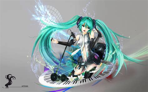 Hatsune Miku Miku Append Twintails Ushas Vocaloid