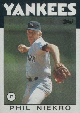 1986 topps major leagues baseball cards baltimore orioles set of 8 cards. 1986 Topps Phil Niekro #790 Baseball Card Value Price Guide