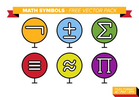 Math Symbols Free Vector Pack 104622 Vector Art At Vecteezy
