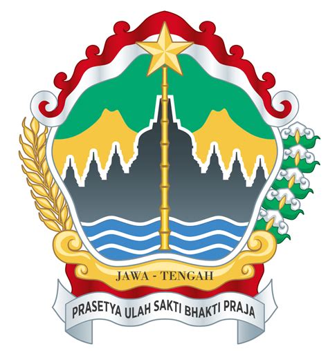 Jawa Tengah Central Java Province Seal The Seal Featuring Borobudur